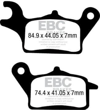 Klocki hamulcowe EBC SFA708 skuterowe (kpl. na 1 tarcze)