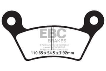 Klocki hamulcowe EBC FA473V V-PAD (kpl. na 1 tarcze)