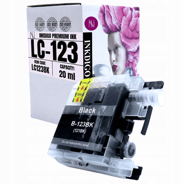 Inkdigo tusz LC123XLBK kompatybilny z Brother DCP-J132W MFC-J245 DCP-J552DW Certyfikat TÜV