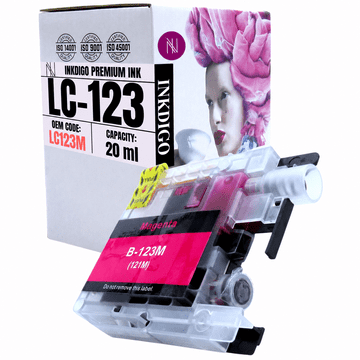 Inkdigo tusz LC123XLM kompatybilny z Brother DCP-J132W MFC-J245 DCP-J4110DW Certyfikat TÜV