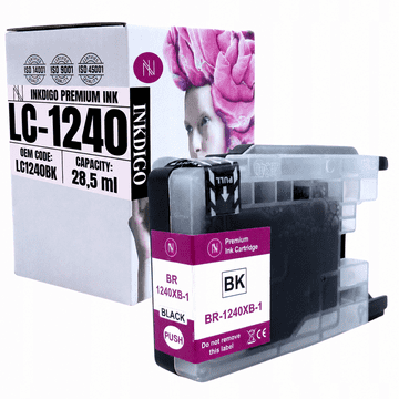 Inkdigo tusz LC1240XLBK kompatybilny z Brother DCP-J525W MFC-J430W Certyfikat TÜV