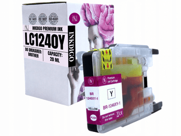 Inkdigo tusz LC1240XLY kompatybilny z Brother DCP-J525W MFC-J430W Certyfikat TÜV