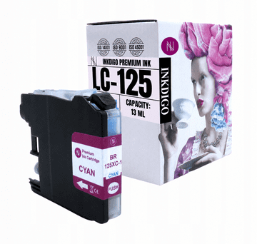 Inkdigo tusz LC125XLC kompatybilny z Brother DCP-J4110DW MFC-J4310DW Certyfikat TÜV
