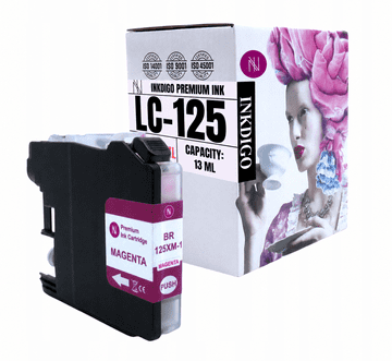 Inkdigo tusz LC125XLM kompatybilny z Brother DCP-J4110DW MFC-J4310DW Certyfikat TÜV
