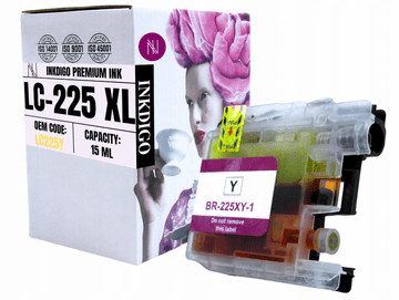 Inkdigo tusz LC225XLY kompatybilny z Brother DCP-J4120DW MFC-J4420DW Certyfikat TÜV