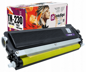 Inkdigo toner TN230Y kompatybilny z Brother DCP-9010CN HL-3040CN MFC-9120CN Certyfikat TÜV