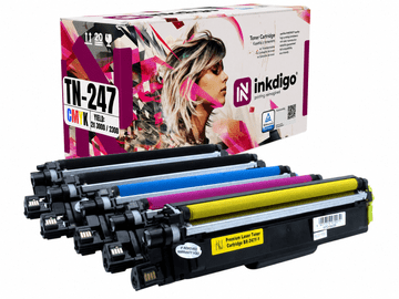 Inkdigo toner TN247 kompatybilny z Brother DCP-L3517CDW HL-L3210 DCP-L3550 Certyfikat TÜV