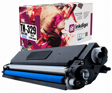 Inkdigo toner TN329C kompatybilny z Brother DCP-L8450CDW HL-L8350CDW Certyfikat TÜV