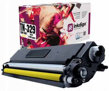 Inkdigo toner TN329Y kompatybilny z Brother DCP-L8450CDW HL-L8350CDW Certyfikat TÜV