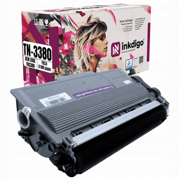 Inkdigo toner TN3380 kompatybilny z Brother DCP-8110DN HL-5440D MFC-8510DN Certyfikat TÜV