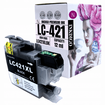 Inkdigo tusz LC421XLBK kompatybilny z Brother DCP-J1050DW MFC-J1010DW Certyfikat TÜV