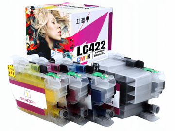 Inkdigo tusz LC422XL kompatybilny z Brother MFC-J5340DW MFC-J6540DW Certyfikat TÜV