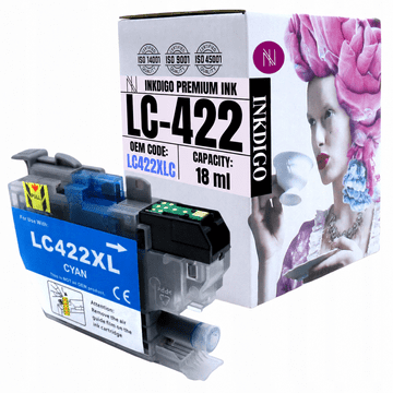 Inkdigo tusz LC422XLC kompatybilny z Brother MFC-J5340DW MFC-J6540DW Certyfikat TÜV