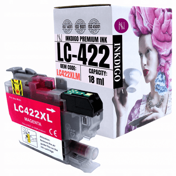 Inkdigo tusz LC422XLM kompatybilny z Brother MFC-J5340DW MFC-J6540DW Certyfikat TÜV