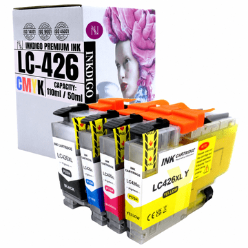 Inkdigo tusz LC426XL kompatybilny z Brother MFC-J4335DW MFC-J4535DW Certyfikat TÜV