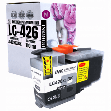Inkdigo tusz LC426XLBK kompatybilny z Brother MFC-J4335DW MFC-J4535DW Certyfikat TÜV