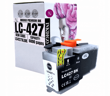 Inkdigo tusz LC427XLBK kompatybilny z Brother HL-J6010DW MFC-J5955 Certyfikat TÜV