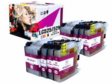 Inkdigo tusz LC525/529 kompatybilny z Brother DCP-J100 MFC-J200 DCP-J105 Certyfikat TÜV