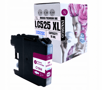 Inkdigo tusz LC525C kompatybilny z Brother DCP-J100 MFC-J200 DCP-J105 Certyfikat TÜV