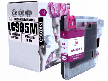 Inkdigo tusz LC985M kompatybilny z Brother DCP-J125 MFC-J220 DCP-J315W Certyfikat TÜV