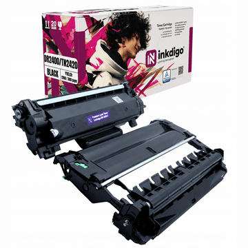 Inkdigo bęben+toner DR2400 TN2420 kompatybilny z Brother DCP-L2510D Certyfikat TÜV