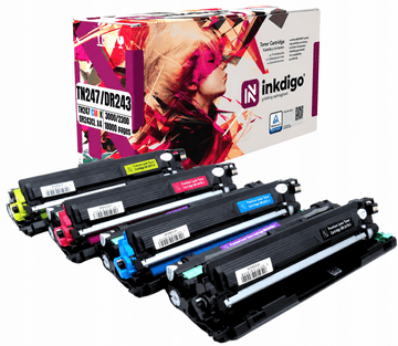 Inkdigo bęben+toner DR243 TN247 kompatybilny z Brother DCP-L3510 HL-L3210 Certyfikat TÜV
