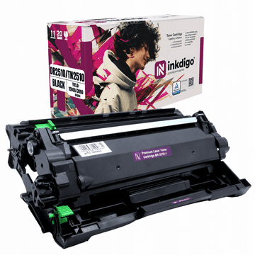 Inkdigo bęben+toner DR2510 TN2510 kompatybilny z Brother MFC-L2860DWE Certyfikat TÜV