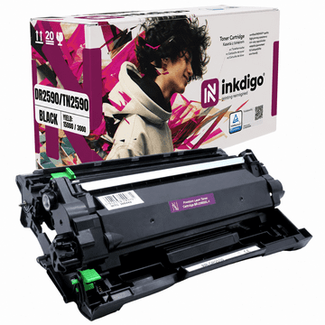 Inkdigo bęben+toner DR2590 TN2590 kompatybilny z Brother HL-L2442DW Certyfikat TÜV
