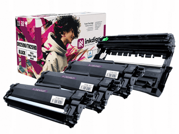 Inkdigo bęben+toner DR2590 TN2590 kompatybilny z Brother HL-L2442DW Certyfikat TÜV