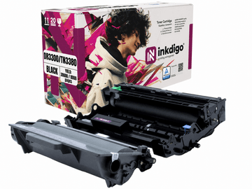 Inkdigo bęben+toner TN3380 DR3300 kompatybilny z Brother DCP-8110DN HL-5450 Certyfikat TÜV