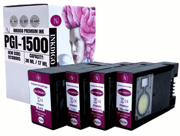 Inkdigo tusz PGI1500 kompatybilny z Canon Maxify MB2050 MB2155 MB2350 Certyfikat TÜV