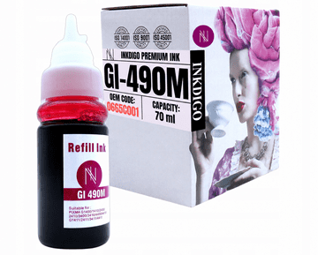 Inkdigo tusz GI490M kompatybilny z Canon Pixma G1400 G2411 G3411 G1411 Certyfikat TÜV
