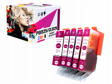 Inkdigo tusz PGI525 CLI526 kompatybilny z Canon Pixma IP4850 IX6520 MG5140 Certyfikat TÜV