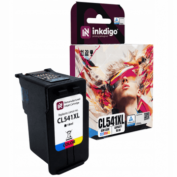 Inkdigo tusz CL541 kompatybilny z Canon Pixma GM2050 MG2140 MX370 TS5140 Certyfikat TÜV