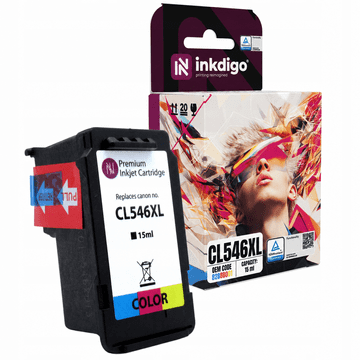 Inkdigo tusz CL546 kompatybilny z Canon Pixma IP2820 MG2440 MX494 TR4540 Certyfikat TÜV