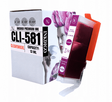 Inkdigo tusz CLI581M kompatybilny z Canon Pixma TR7520 TS6150 TR8550 TR8620 Certyfikat TÜV