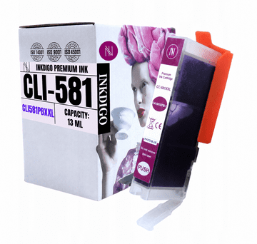 Inkdigo tusz CLI581PB kompatybilny z Canon Pixma TR7520 TS6150 TR8550 TS705 Certyfikat TÜV