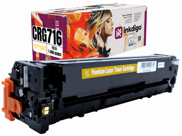 Inkdigo toner CRG716Y kompatybilny z Canon imageCLASS MF8050cn LBP5050 Certyfikat TÜV