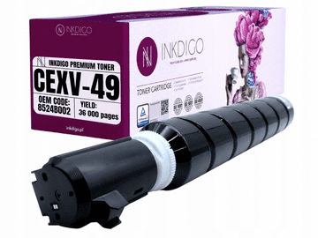 Inkdigo toner CEXV49B kompatybilny z Canon ImagerunnerAdvanceC3320 Certyfikat TÜV