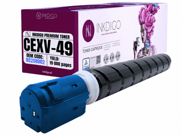 Inkdigo toner CEXV49C kompatybilny z Canon ImagerunnerAdvanceC3320 Certyfikat TÜV