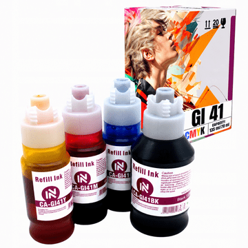 Inkdigo tusz GI41 kompatybilny z Canon Pixma G1420 G2460 G3430 G1460 G3460 Certyfikat TÜV