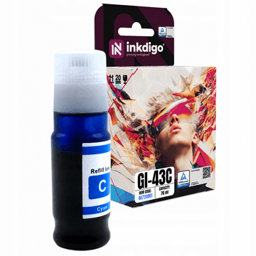 Inkdigo tusz GI43C kompatybilny z Canon Pixma G540 G640 Certyfikat TÜV