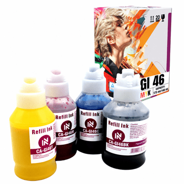 Inkdigo tusz GI46 kompatybilny z Canon Maxify GX5040 GX7040 GX6040 GX7045 Certyfikat TÜV