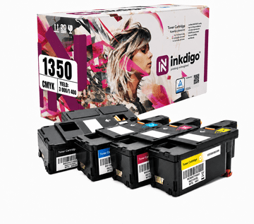 Inkdigo toner 59311140-59311143 kompatybilny z Dell 1250C C1760nw 1355CN Certyfikat TÜV