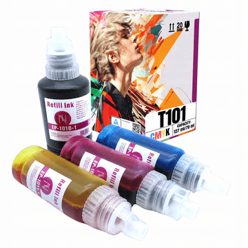 Inkdigo tusz 101 XL kompatybilny z Epson EcoTank L14150 L6165f L6276 L4150 Certyfikat TÜV