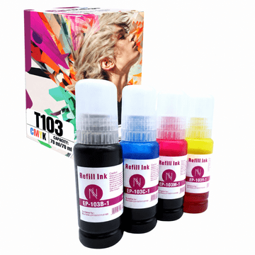 Inkdigo tusz 103 XL kompatybilny z Epson EcoTank L1210 L5290 L5310 L1250 Certyfikat TÜV