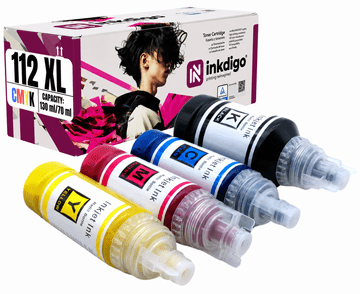 Inkdigo tusz 112 XL kompatybilny z Epson EcoTank L11160 ProL15180 ProM15180 Certyfikat TÜV