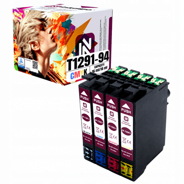 Inkdigo tusz T1291-T1294 kompatybilny z Epson Stylus SX425 WorkForce 525 Certyfikat TÜV