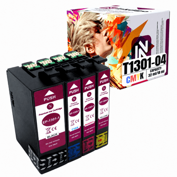 Inkdigo tusz T1301-T1304 kompatybilny z Epson Stylus BX925FWD WorkForce 525 Certyfikat TÜV