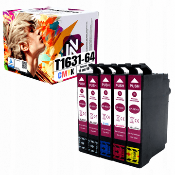 Inkdigo tusz T1631-T1634 kompatybilny z Epson WorkForce WF-2010W WF-2630WF Certyfikat TÜV
